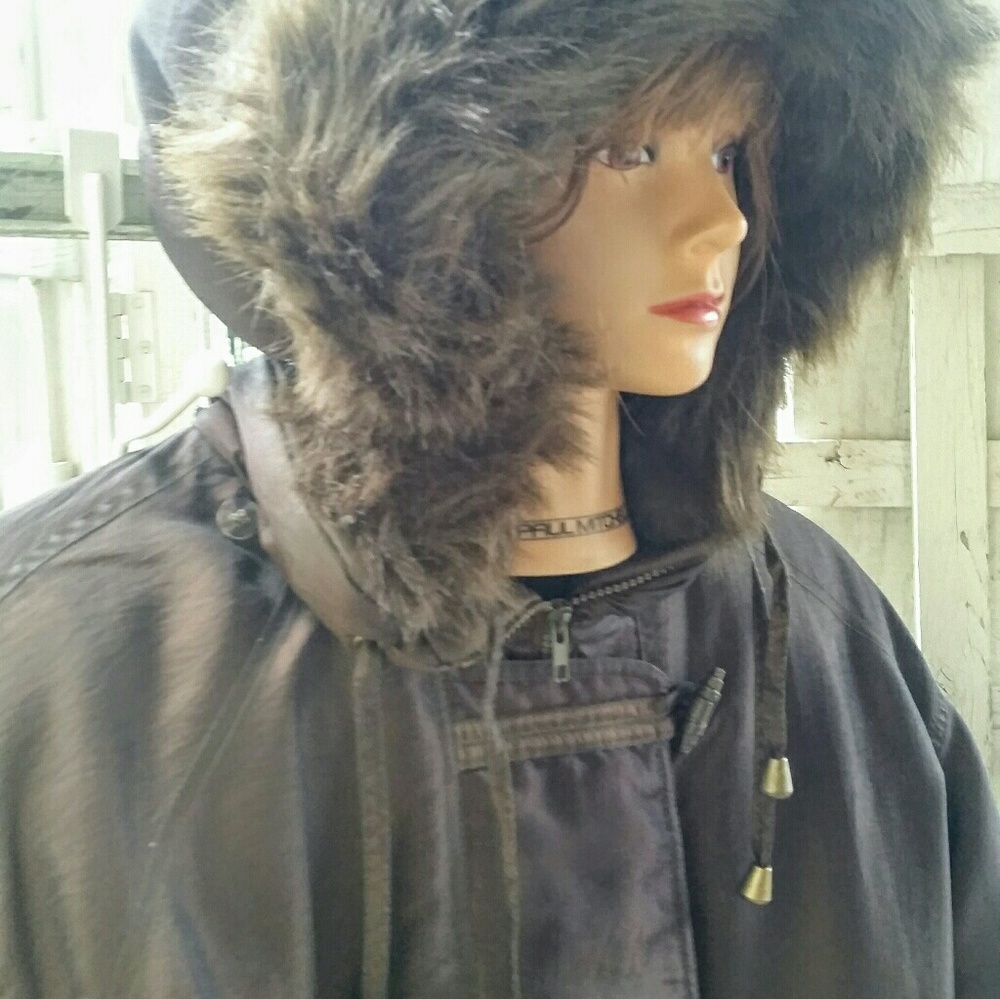 P.A. Originals Coats with Fur Hoodie
